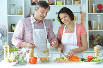 Happy husband and wife