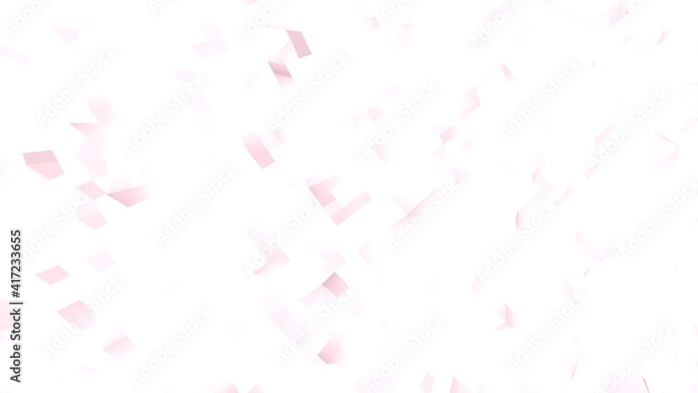 Poster 3d low-poly background white-pink color. abstraction in the form of relief. rendering.
