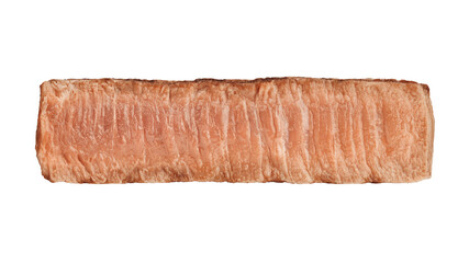 Steak, frying degree: well done, isolated on white background, clipping path, full depth of field