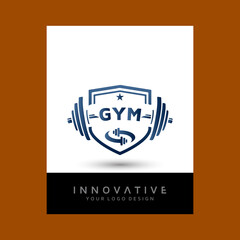 gym and fitness center logo design. Modern vector logo design template design.