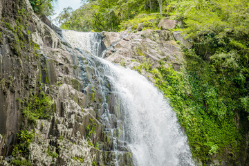 waterfall in the mountains