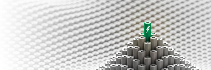 The power of green energy, clean and sustainable energy concepts, 3d rendering