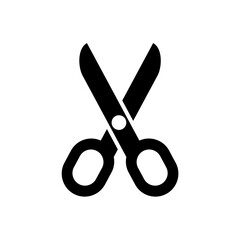 Scissors icon, logo isolated on white background