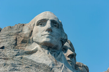 Rendition of the George Washington on Mount Rushmore