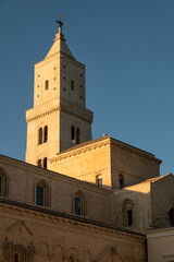 Fototapeta premium Cathedral of Matera, italy at sunset 
