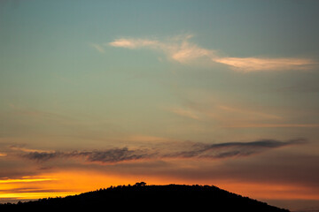 sunset over the mountains