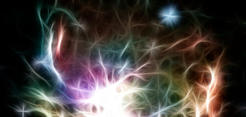 Fractal abstract outer space. Galaxy background. Elements of this image furnished by NASA.