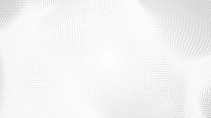 Dot white gray wave light technology texture background. Abstract big data digital concept. 3d rendering.