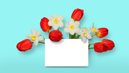 Floral template for greeting card