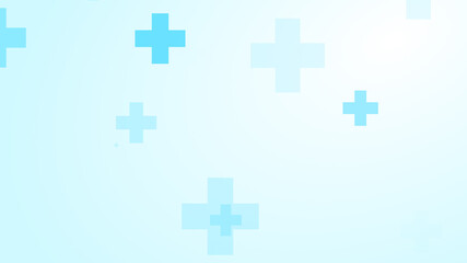 Medical white blue cross pattern background.