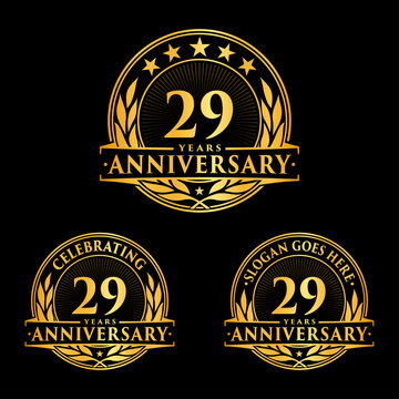 29 years anniversary collection logotype. Vector and illustration.
