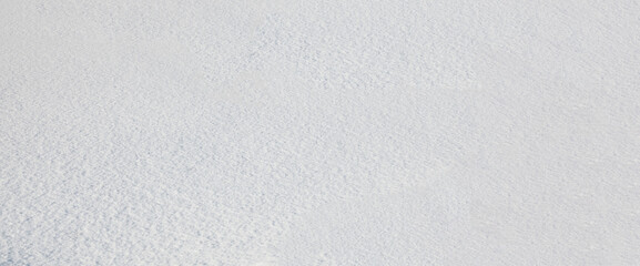 Winter snow in park. Top view of the snow surface