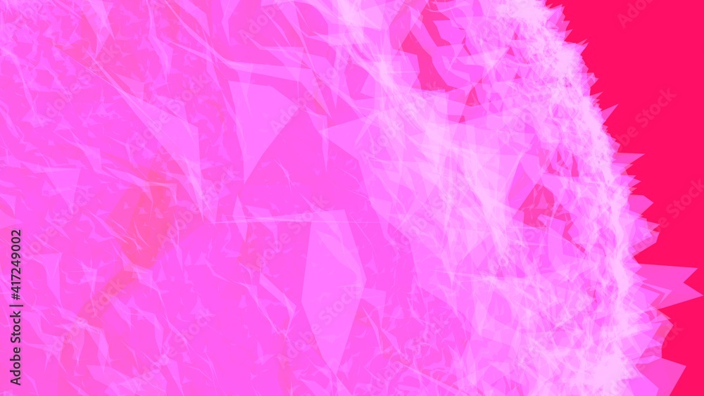 Poster white-pink abstract low poly background with triangles. rendering an image.