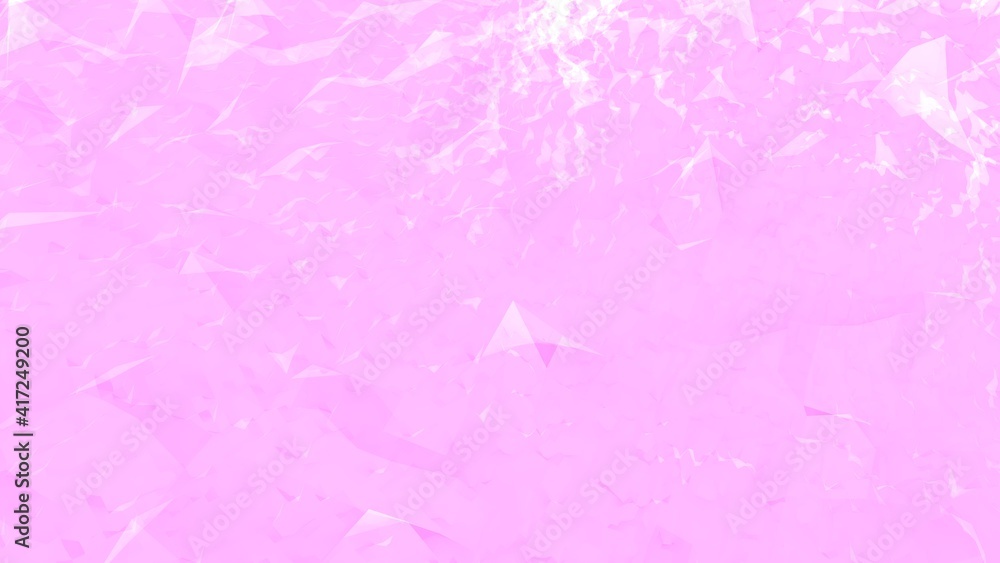 Aufkleber white-pink abstract low poly background with triangles. rendering an image.