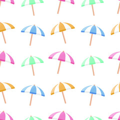 Umbrella Emoji Pattern. Hooked Handle Seamless Background Symbols. Silhouette Emoticon Rainy Weather Vector.