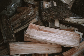 Obraz na płótnie Canvas stack of firewood
