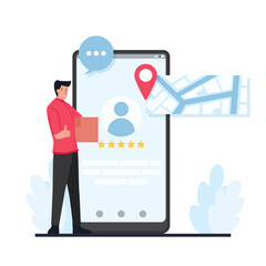 Delivery service rate flat illustration.