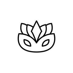 carnival mask outline Icon.carnival and tool vector illustration on white background