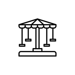 carousel outline Icon.carnival and tool vector illustration on white background