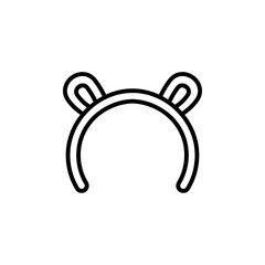 bear ears outline Icon.carnival and tool vector illustration on white background