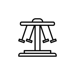 swings outline Icon.carnival and tool vector illustration on white background
