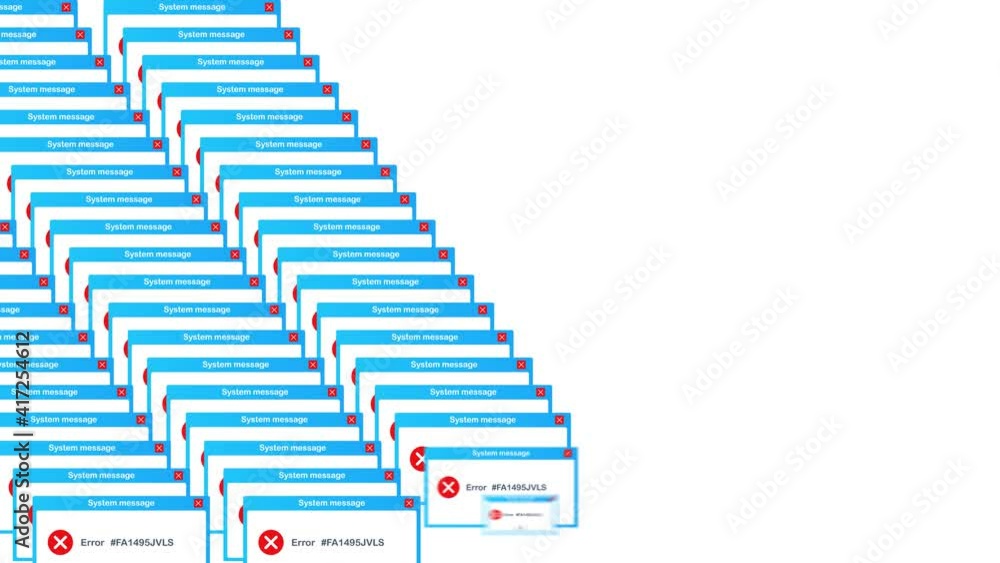 Poster vintage user interface. critical error warning message. motion graphics.