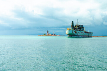 ship in the sea
