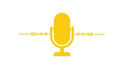 Podcast. Badge, icon, stamp, logo. Motion graphics.