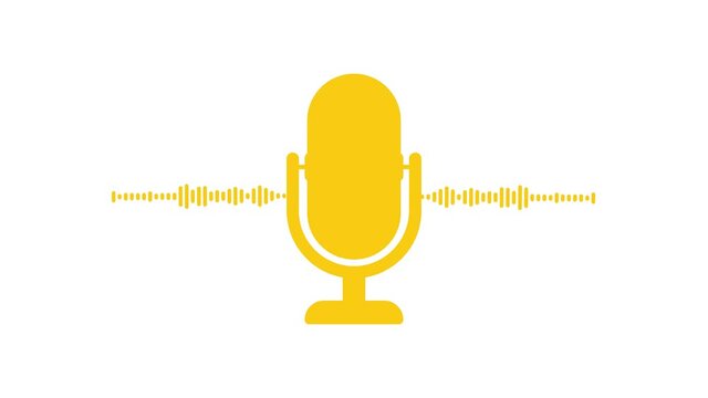 Podcast. Badge, icon, stamp, logo. Motion graphics.