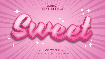 sweet candy editable text effect
