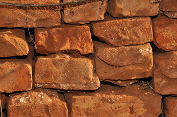 Bricks rustic vintage orange blocks texture pattern background wall dirty 
