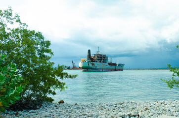 ship in the sea