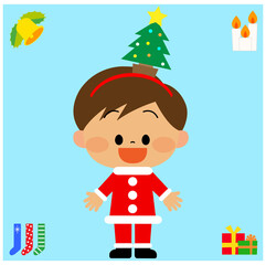 クリスマスコスプレの子供