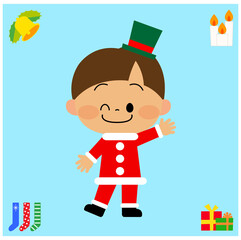 クリスマスコスプレの子供