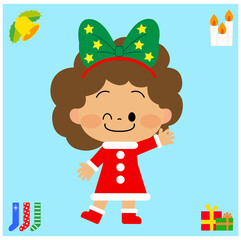 クリスマスコスプレの子供