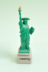 Statue of liberty freedom national symbol of united states of america new york icon isolated on white background