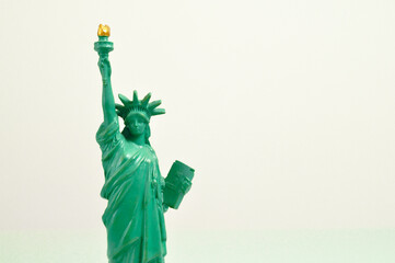 Statue of liberty freedom national symbol of united states of america new york icon isolated on white background