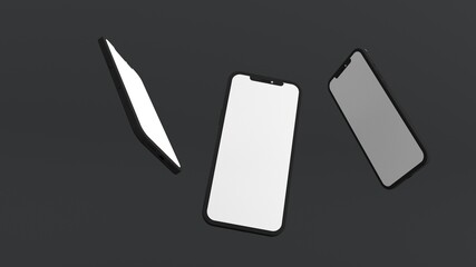 iPhone 12 black 3d modeling