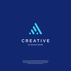 Letter A Tech Logo Design Inspiration