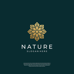 abstract luxury ornament flower logo design inspiration