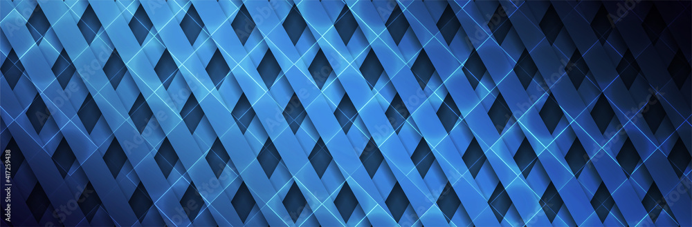 Poster abstract blue background. futuristic backdrop. straight lines. dynamic pattern. technology vector il