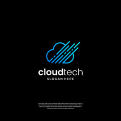 cloud tech logo design inspiration