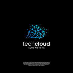 cloud tech logo design inspiration