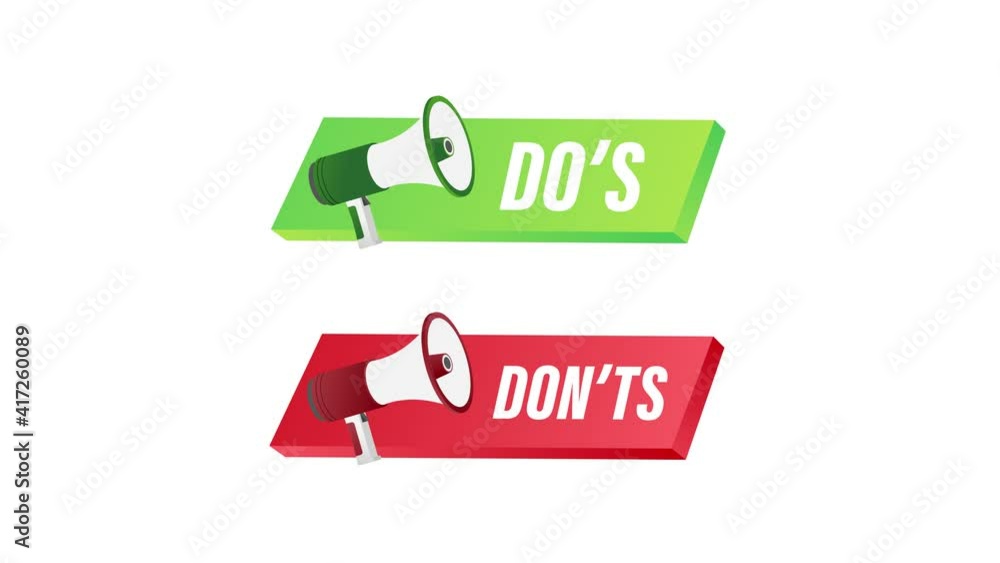 Poster do s and don ts like thumbs up or down. flat simple thumb up symbol minimal round logotype element s