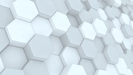 Naklejka premium polygons white 3d background