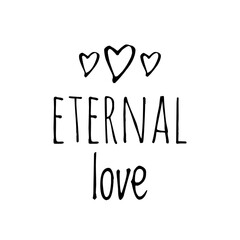 ''Eternal love'' Lettering