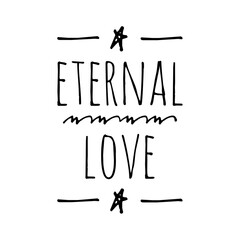 ''Eternal love'' Lettering