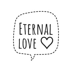 ''Eternal love'' Lettering