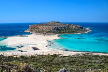 Fototapeta premium Balos Beach & Lagoon in Chania Crete Greece