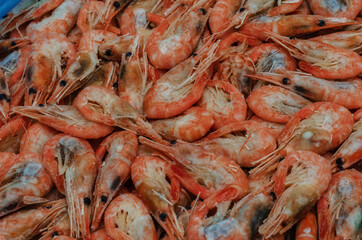 large frozen prawns, fresh seafood